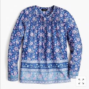 J Crew Cotton Voile Popover in Block Print